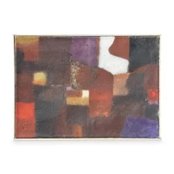 Oil on canvas \"Puerta del sol\" by Camille Huberrt (1934).